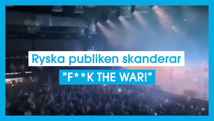 Ryska publiken skanderar ”F**K THE WAR!”
