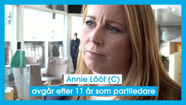 Annie Lööf (C) avgår efter 11 år som partiledare