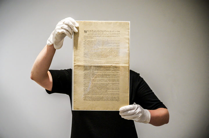 First edition of US Constitution sells at auction for record $43.2m