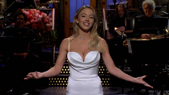 Sydney Sweeney jokes about Ozempic and Glen Powell rumours in SNL monologue