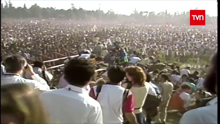 Visita del Papa a Chile 1987 - Incidentes en Parque O'higgins