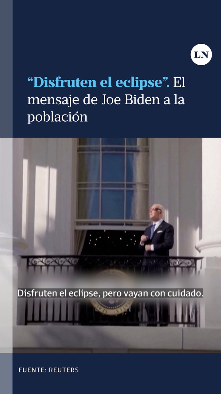 "No sean tontos, amigos": la recomendación de Joe Biden para mirar el eclipse