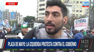 Facundo Moyano dijo que fue a la marcha "pero no para apoyar al Gobierno"