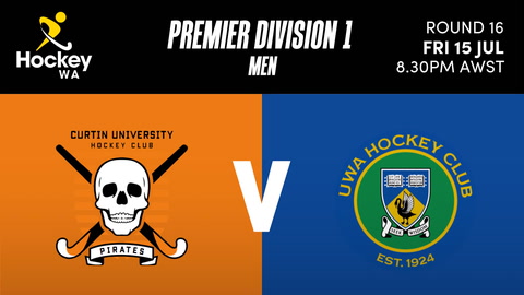 15 July - Hockey WA Premier Div 1 Mens - R16 - Curtin University v UWA Hockey Club