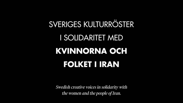 Sveriges kulturaktörer i solidaritet med kvinnorna i Iran