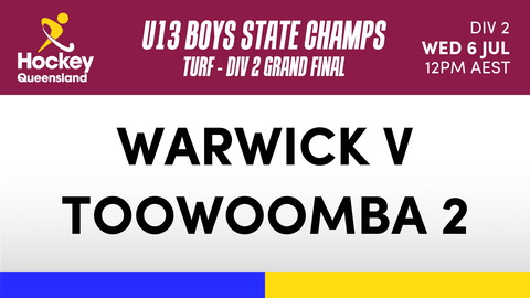 6 July - Hockey Qld U13 Boys Sc - Warwick V Toowoomba 2