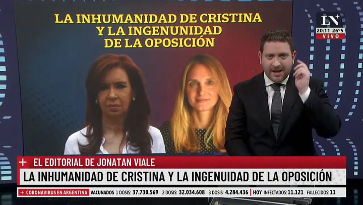 La inhumanidad de Cristina y la ingenuidad de la oposición. El editorial de Jonatan Viale.