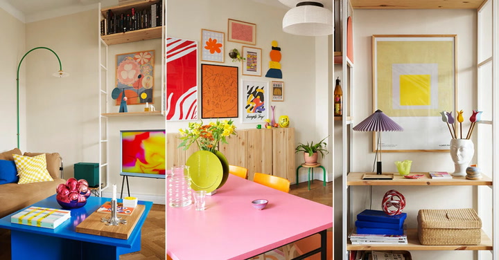 Kika in i ett personligt hem – fyllt av färg och konst