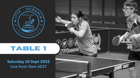 10 Sept - ITTF Oceania Table Tennis - Table 1