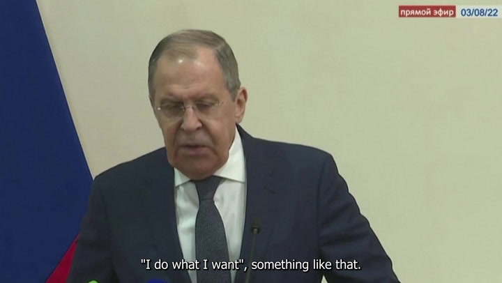 Sergei Lavrov says Pelosi's visit to Taiwan was deliberate attempt to provoke China