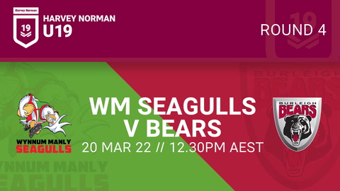20 March - Harvey Norman U19 Round 4 - WM Seagulls v Bears