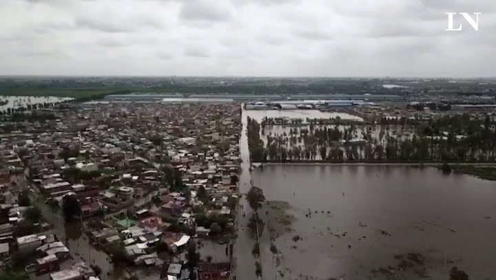 Las inundaciones vistas desde el drone de LA NACIÓN